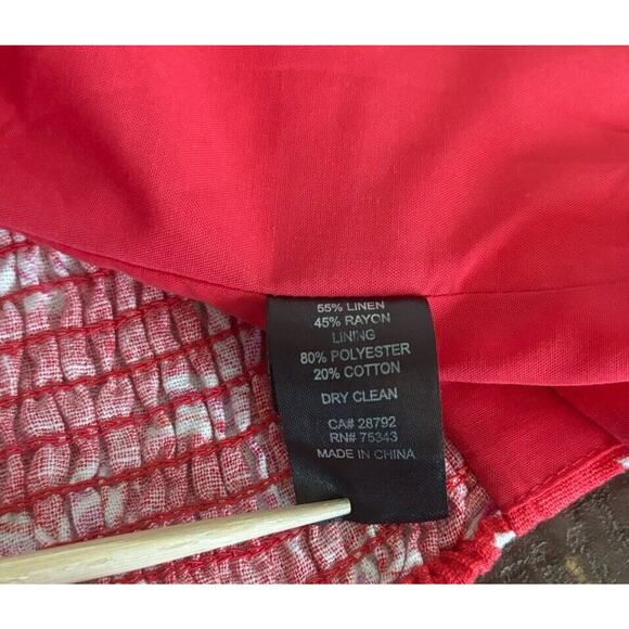 Joie NWT Linen Blend Red Tropical Floral Print Cropped Tank Top Size 8 - Picture 7 of 16